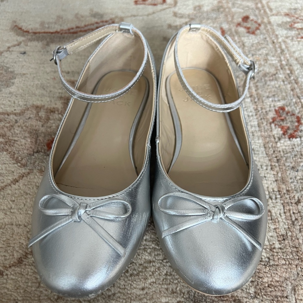 Janie and Jack silver dressy shoes.